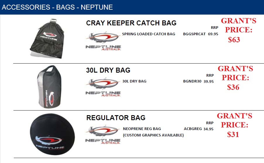 DRY BAGS, CATCH BAGS ANS REGULATOR BAGS