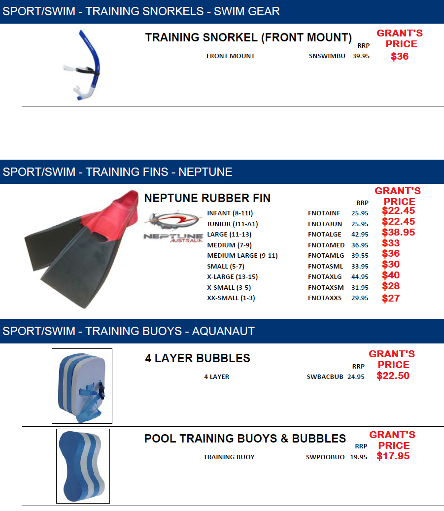 SPORT/SWIM ACCESSORIES