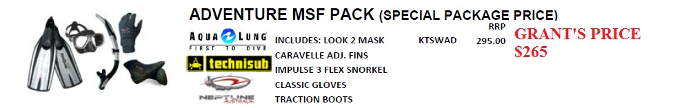 ADVENTURE MSF PACK DIVER SOFTWEAR PACKAGE