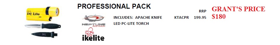 PROFESSIONAL DIVER TORCH AND KNIFE PACK