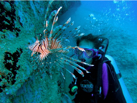 Amanda and Lion Fish