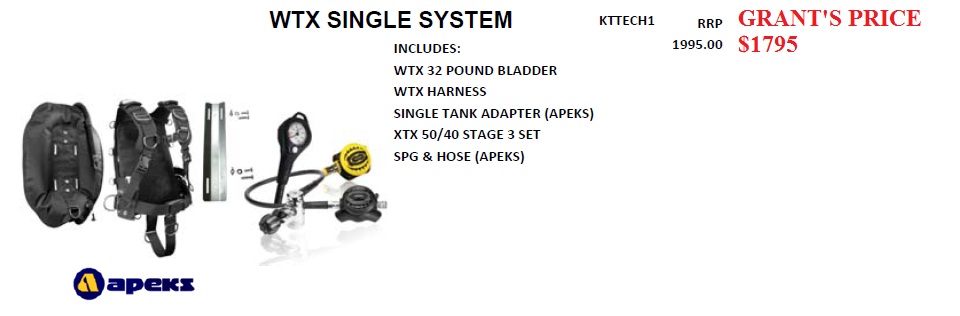 APEKS WTX TECHNICAL DIVER SYTEM - SINGLE