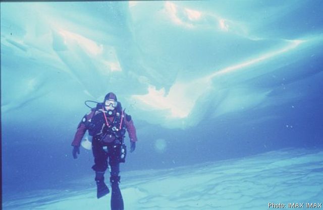 Diver Under The Ice