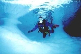 Diver Under The Ice