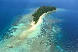 Aerial view of island nea Gizo