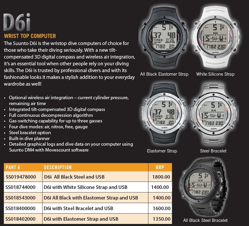 SUUNTO D6i DIVE COMPUTER