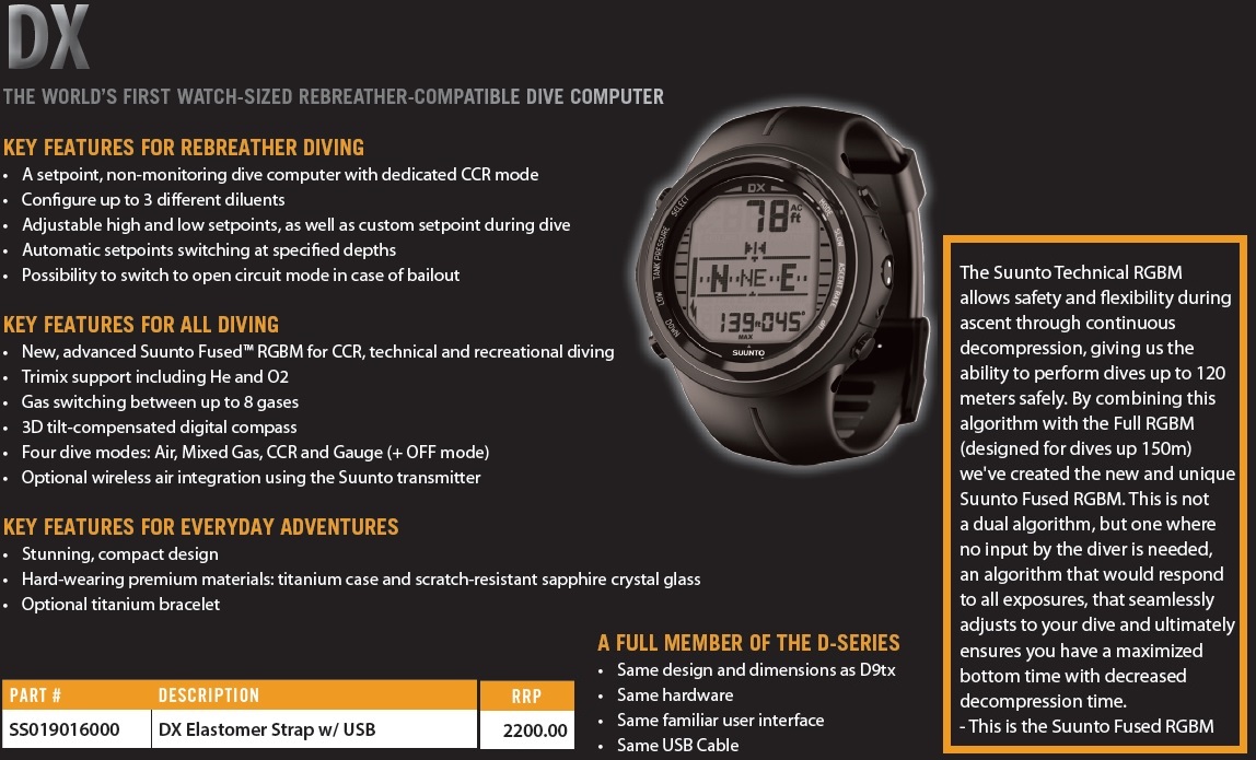 SUUNTO DX DIVE COMPUTER