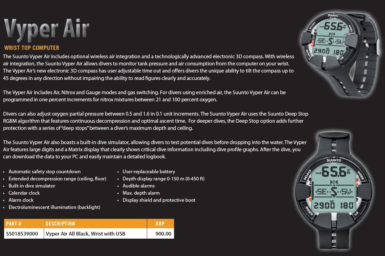 SUUNTO VIPER AIR DIVE COMPUTER