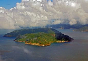 Con Doa Island Aerial View