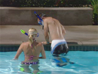 Entering the water